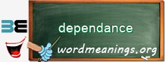 WordMeaning blackboard for dependance